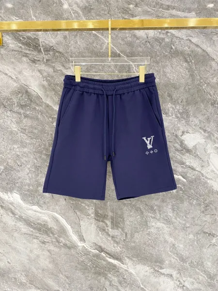 Louis Vuitton Monogram Embroidered Shorts Navy Blue - 1