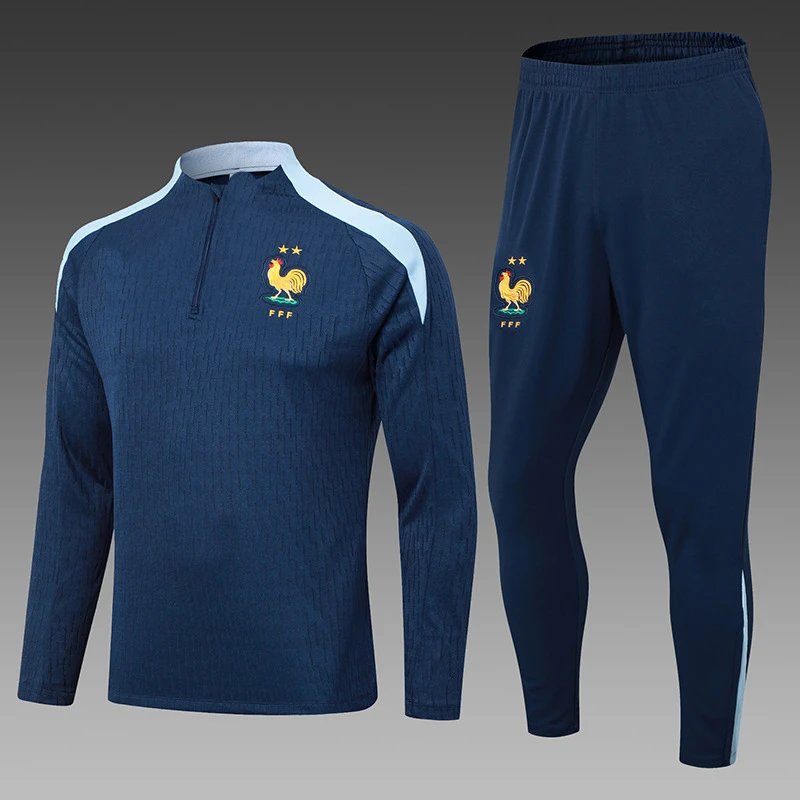 Juventus Training Tracksuit Navy Blue with Orange and Light Blue Accents - 22
