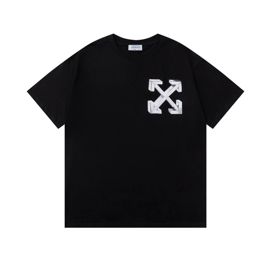 Off-White Floral Logo T-Shirt Black - 24