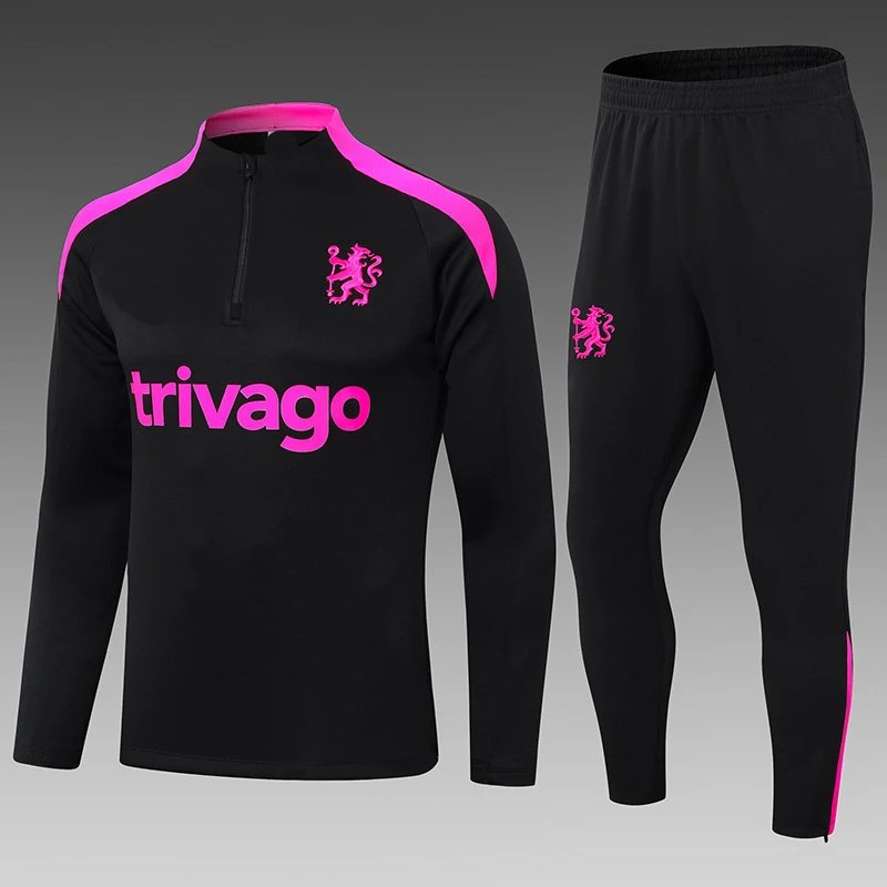 Juventus Training Tracksuit Navy Blue with Orange and Light Blue Accents - 33