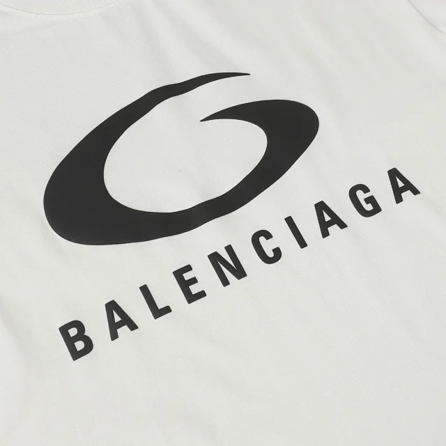 Balenciaga T-Shirts Logo Print Crew Neck product detail image 12