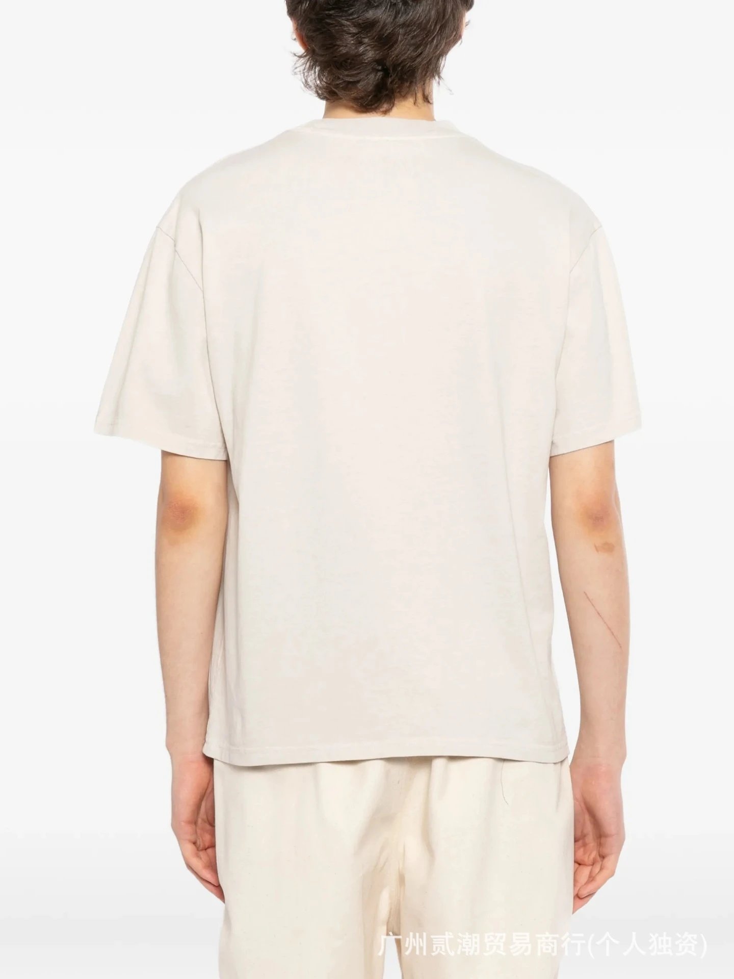 Design Melt Claw Flame Graphic T-Shirt Beige T-Shirts - 6