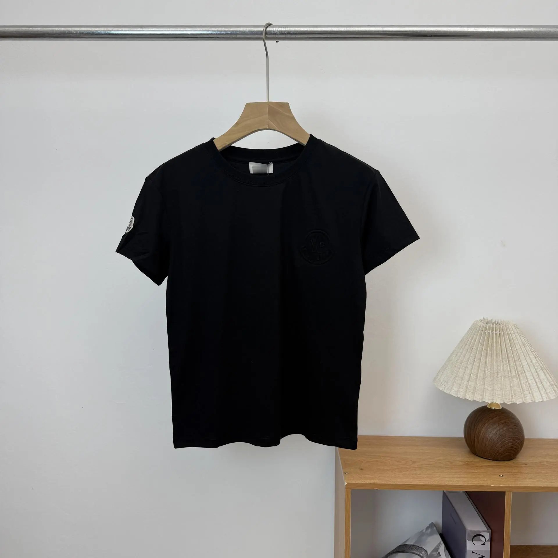 Moncler Logo Embroidered White T-Shirt - 10