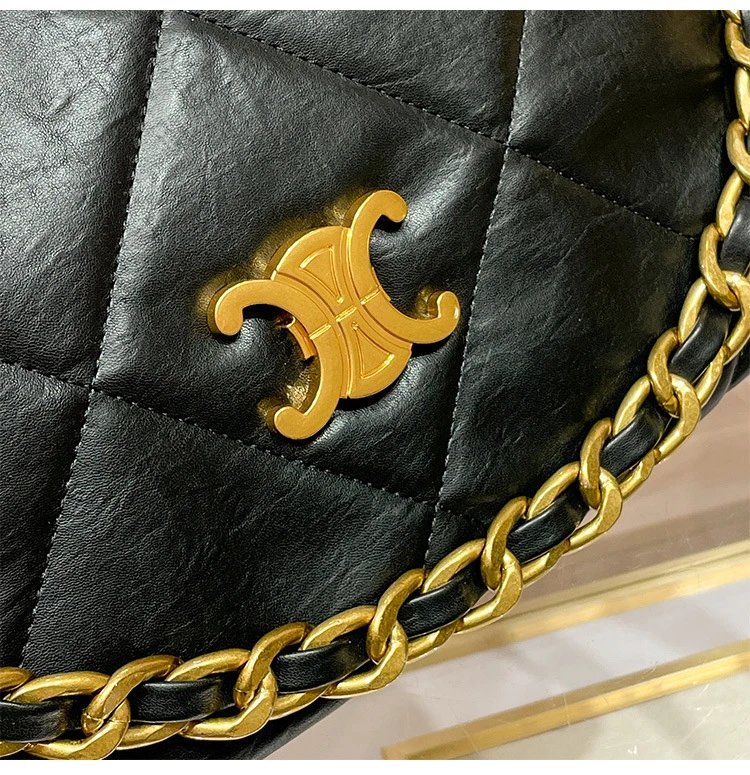 Design iFashion Quilted Chain Strap Shoulder Bag Brown Shoulder Bags - 14