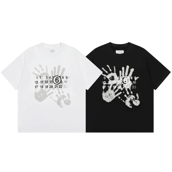 Maison Margiela Calendar Print Oversized T-Shirt Black - 18