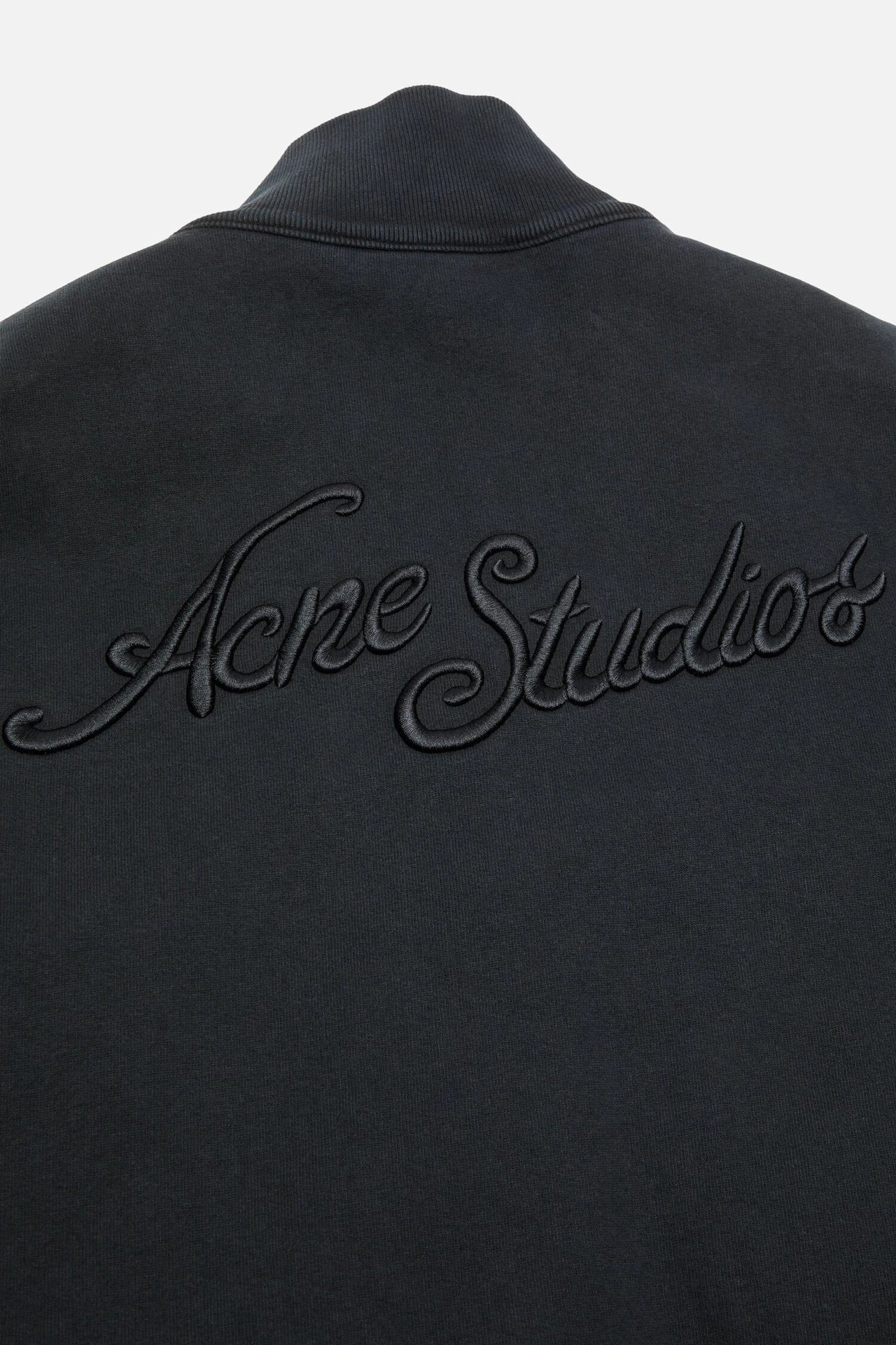Acne Studios Logo-Embroidered Zip-Up Jacket Navy Outerwear Jacket - 17