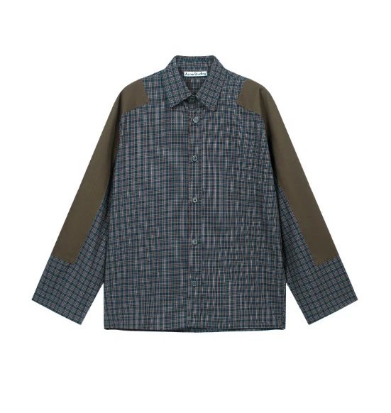 Acne Studios Hoodies & Sweatshirts Logo-print zip and crewneck — 3271 blue plaid