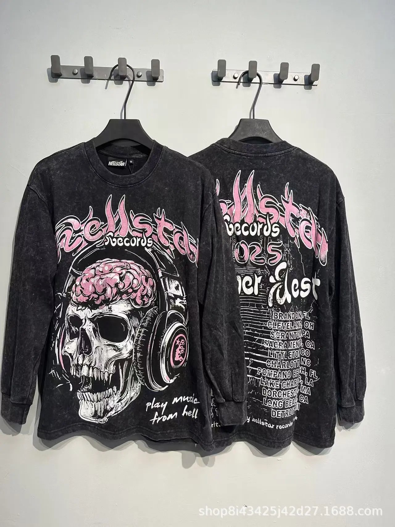 Godspeed Poker Skull Long Sleeve Tee Beige Multicolor T-Shirts - 9