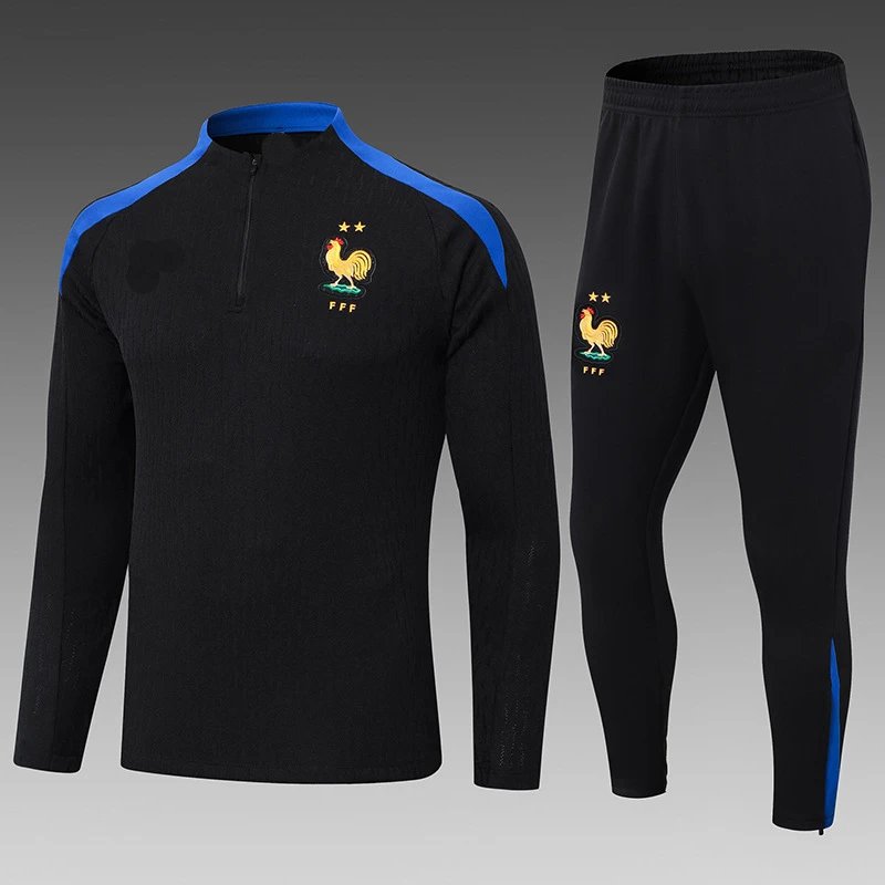 Juventus Training Tracksuit Navy Blue with Orange and Light Blue Accents - 31