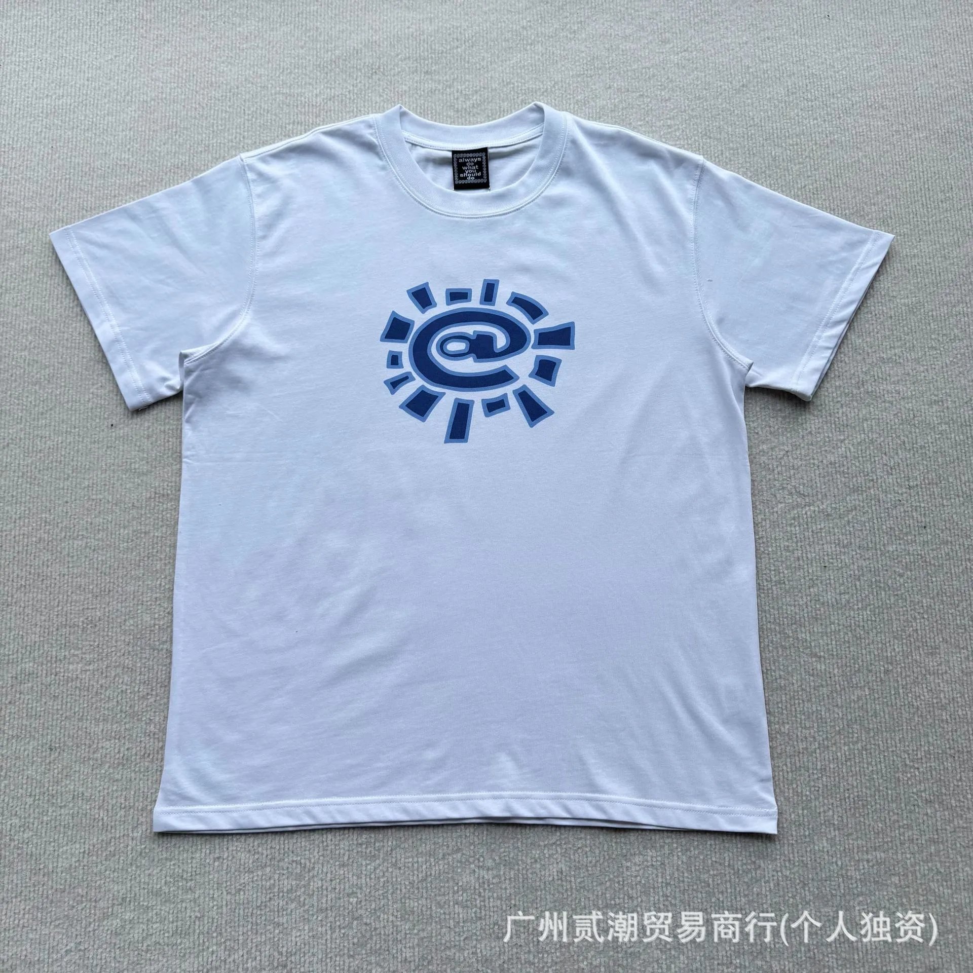 AD04 White Print Blue
