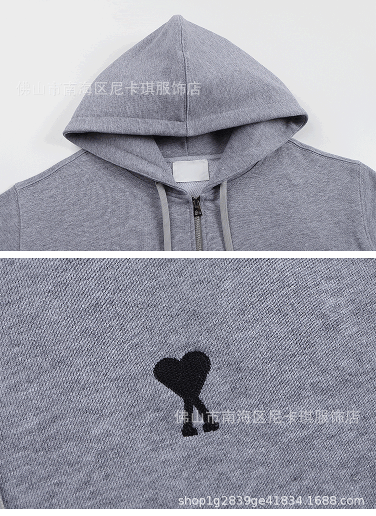 Comme des Garçons Play Heart Logo Gray Crewneck Sweatshirt Sweater - 6