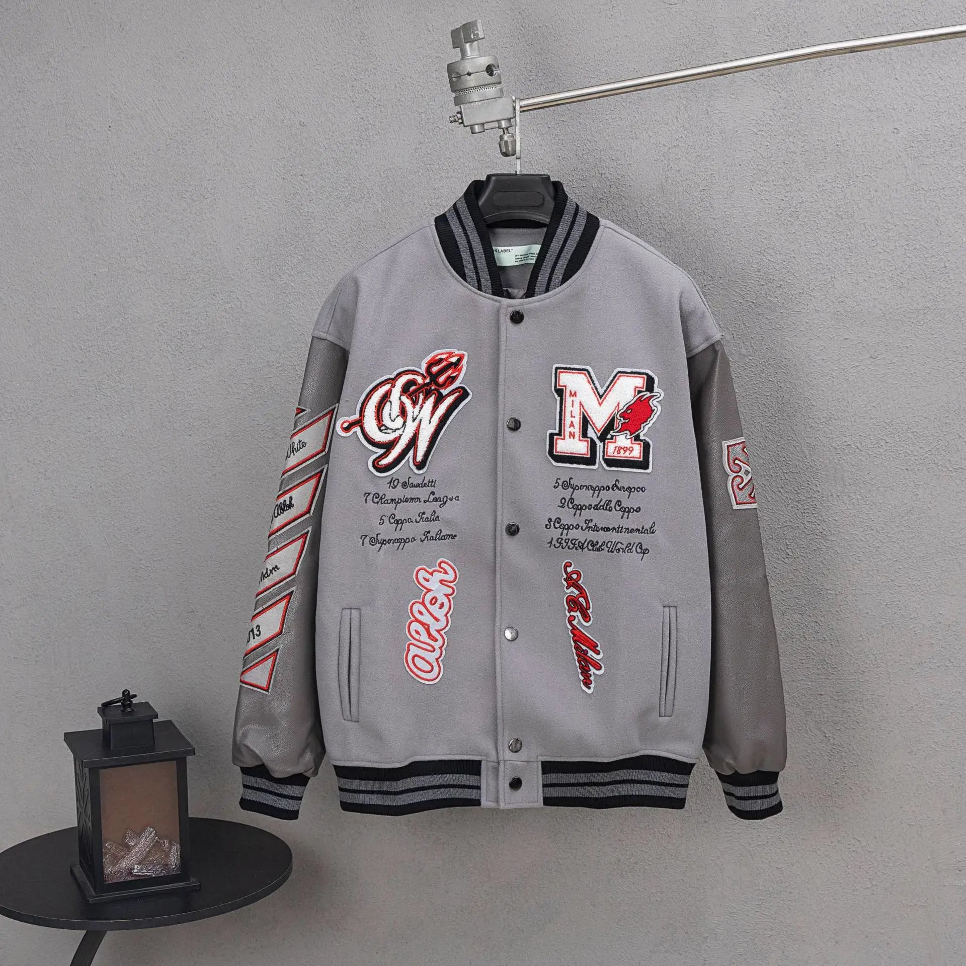 Off-White x Pitbull Varsity Jacket Red Outerwear - 51