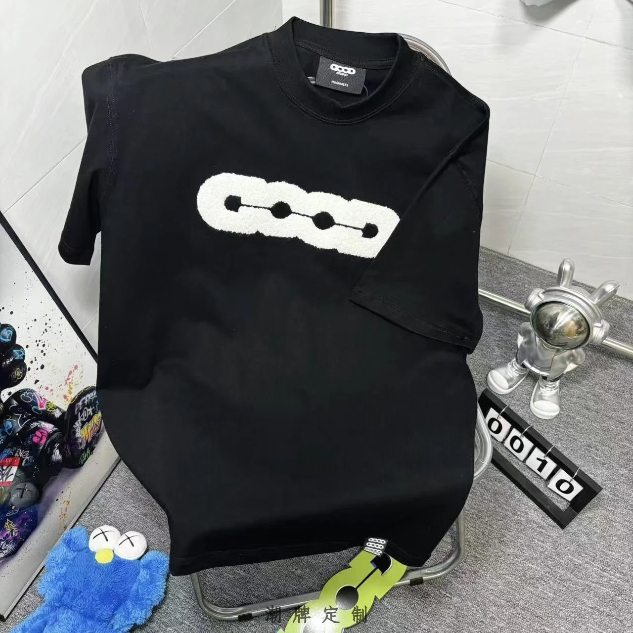 Design Abstract Chain Hoodie White - 38