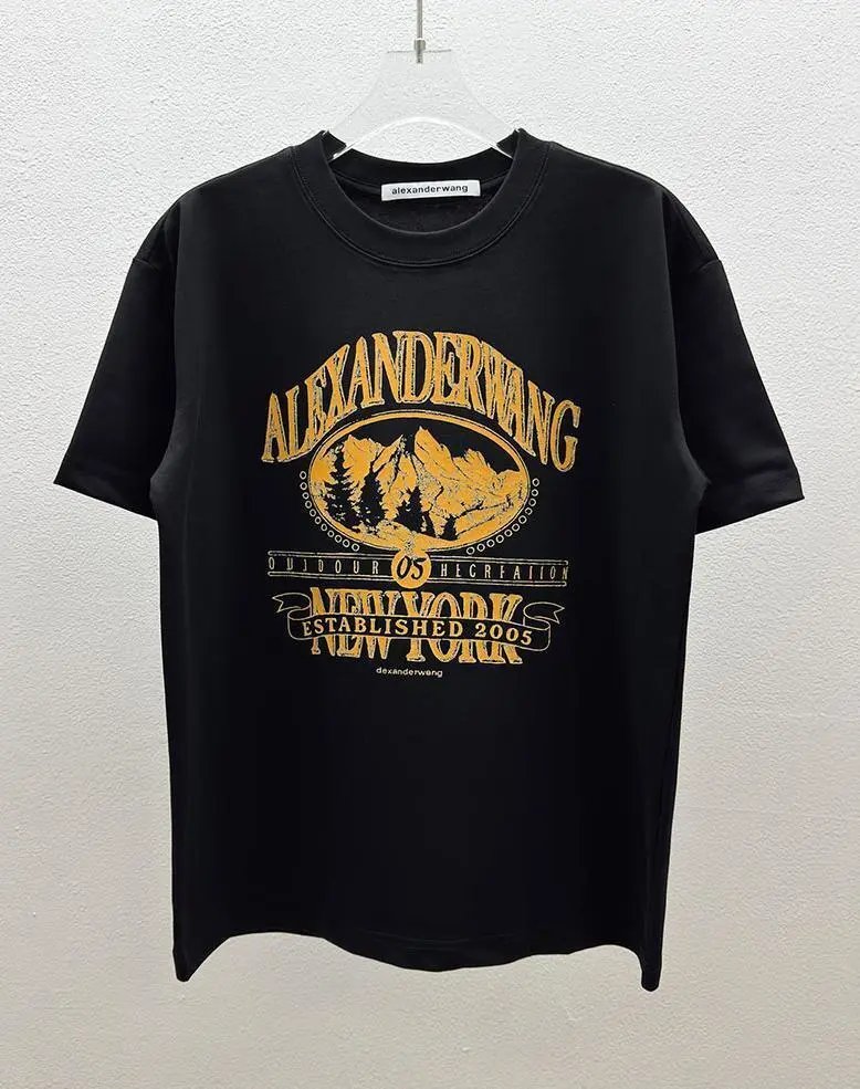 Alexander Wang Logo Neckband T-Shirt Black - 6