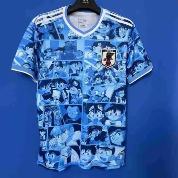 Japan Football Association x Anime Collab Blue Graphic Jersey - 1