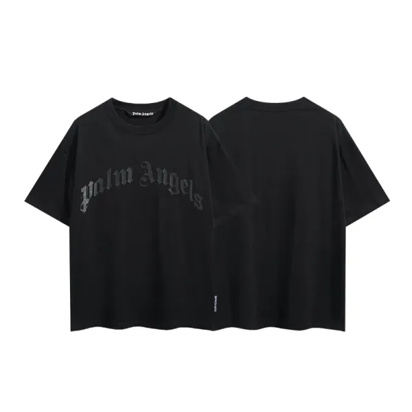 Palm Angels Arch Logo Black T-Shirt - 1