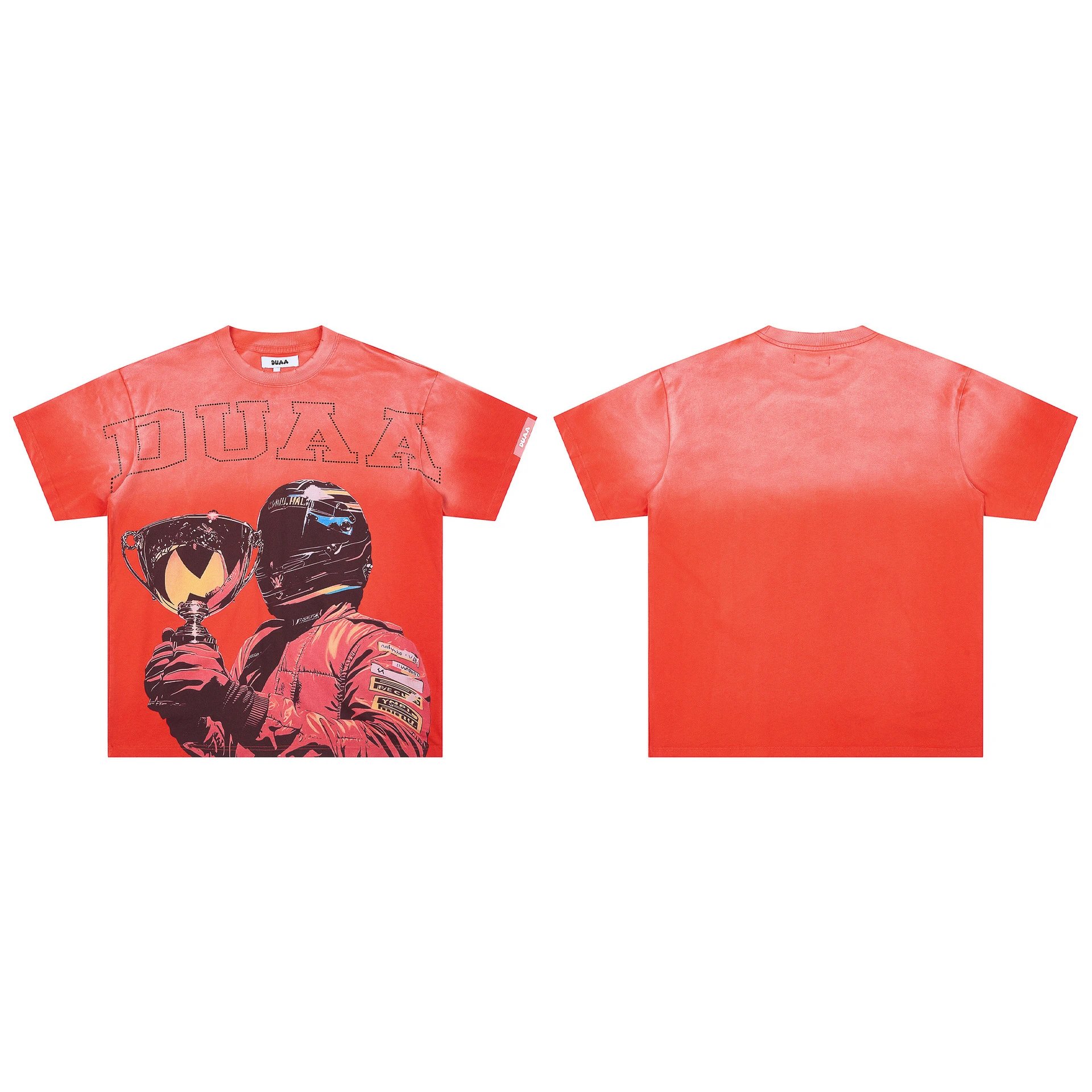 Design DUAA Racing Trophy Graphic T-Shirt Orange T-Shirts - 9