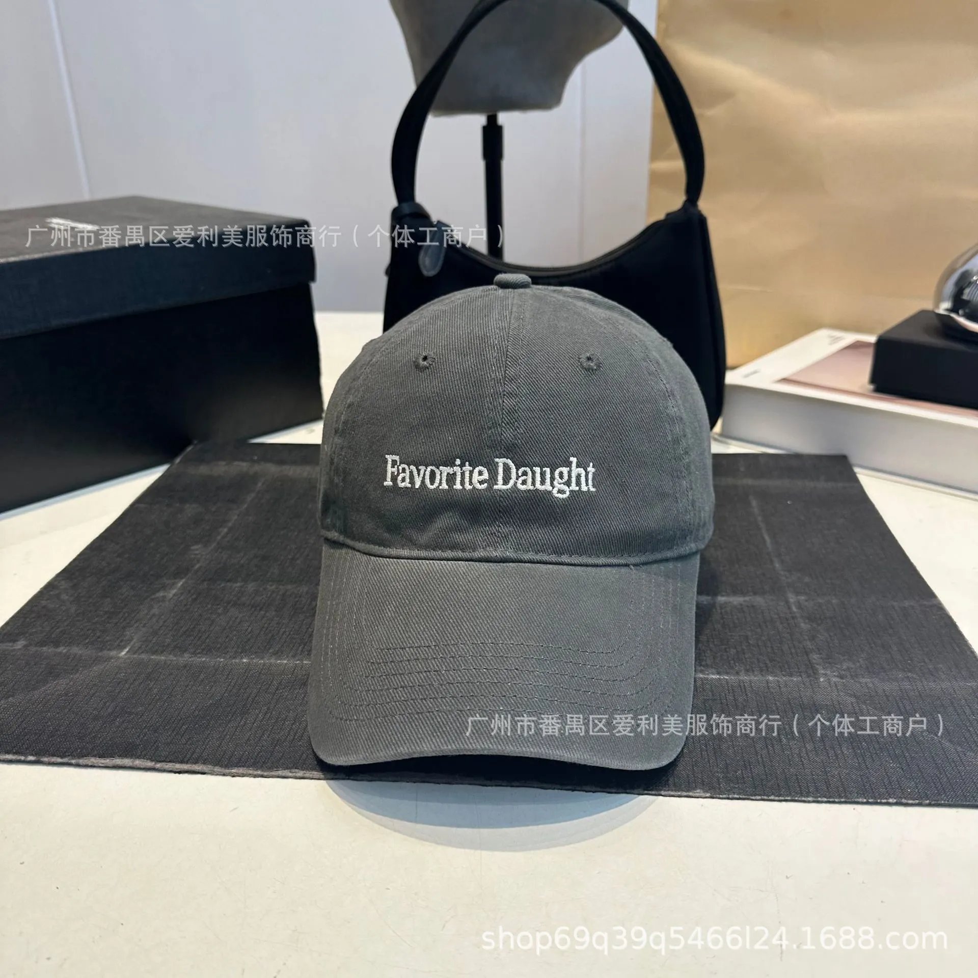 Design Favorite Daught Embroidered Brown Baseball Cap - 3