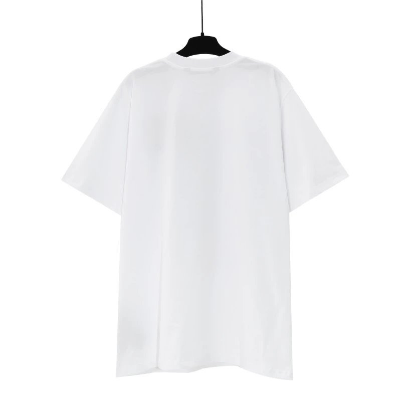 Palm Angels Logo Embroidered White T-Shirt - 42