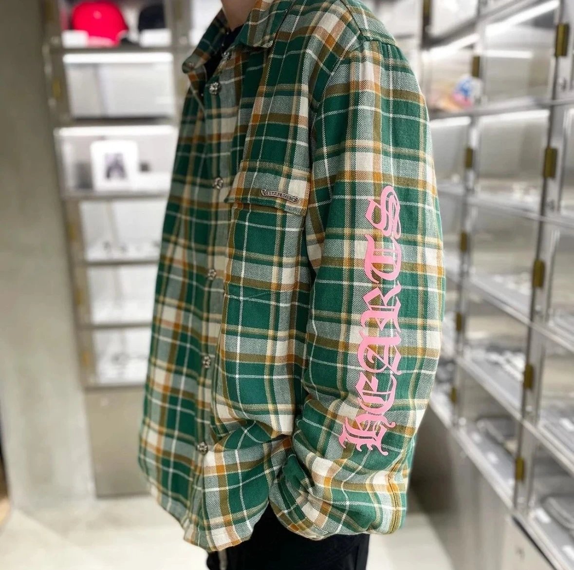 Supreme Plaid Shirt Orange Blue Multicolor Shirt - 14