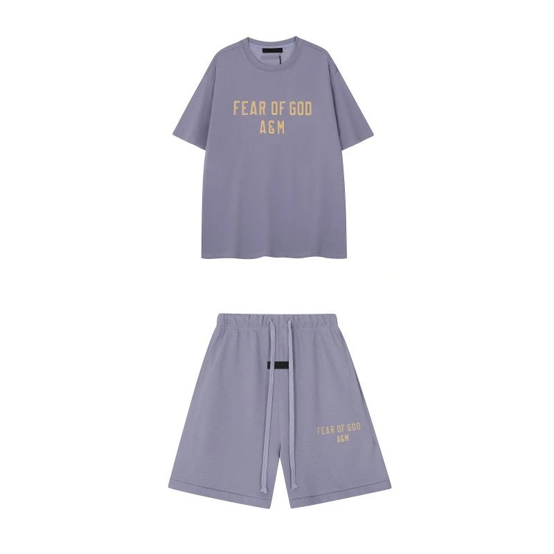 Fear of God Essentials Black Logo T-Shirt and Shorts Set - 9
