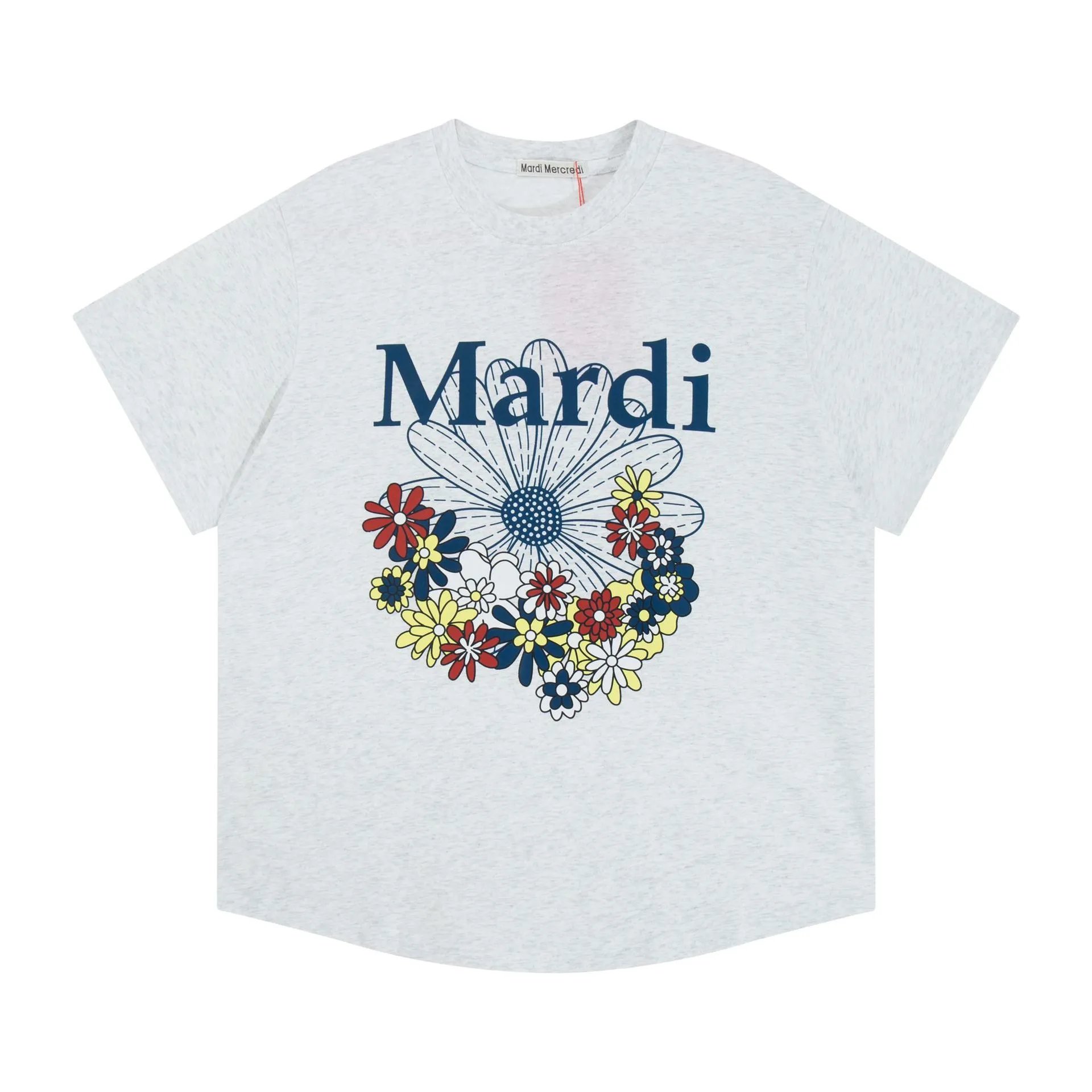 Mardi Mercredi Floral Print T-Shirt Gray - 6