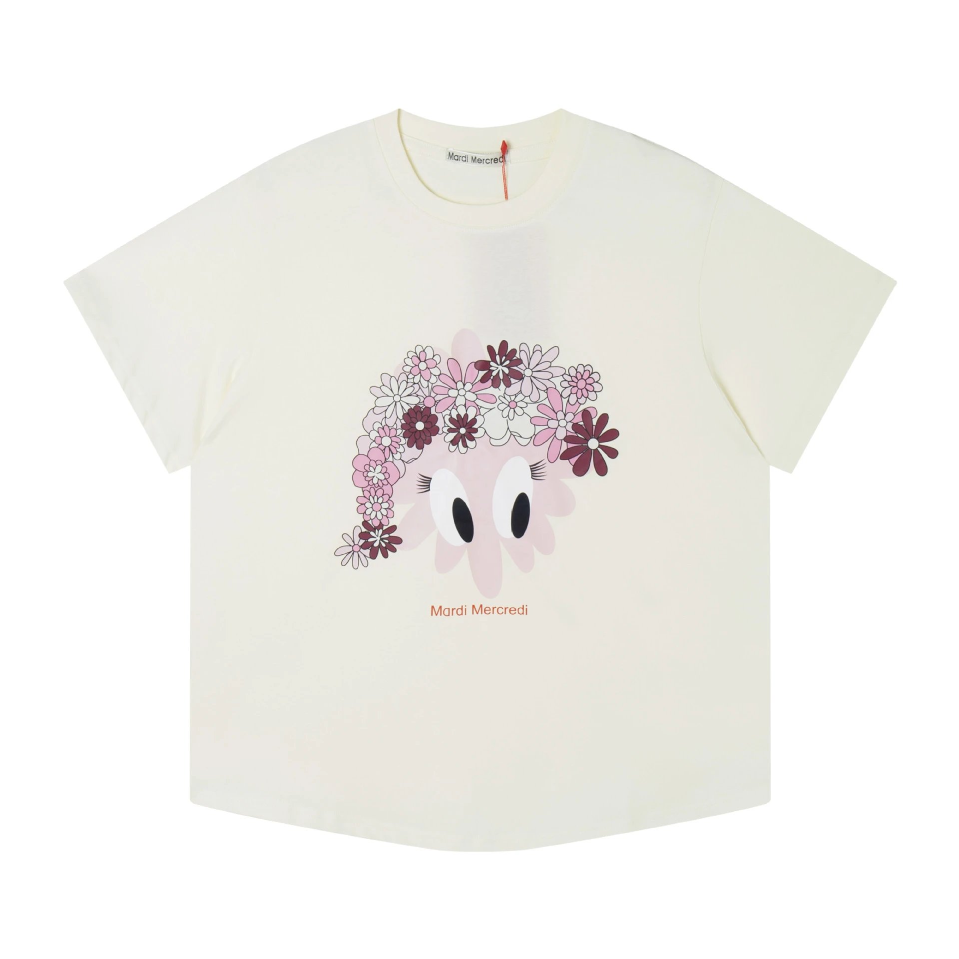 Mardi Mercredi Floral Print T-Shirt Gray - 9