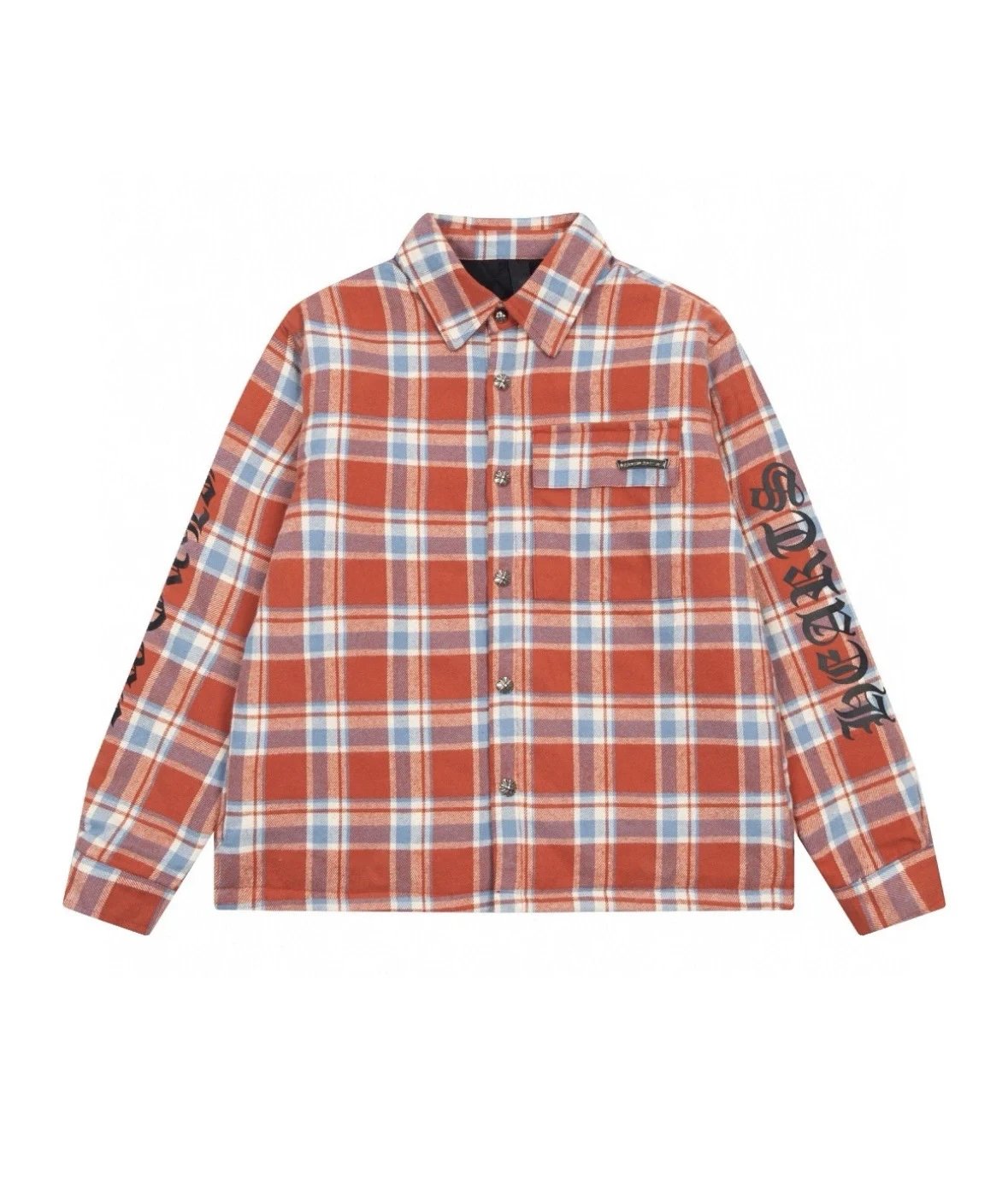 Supreme Plaid Shirt Orange Blue Multicolor Shirt - 19