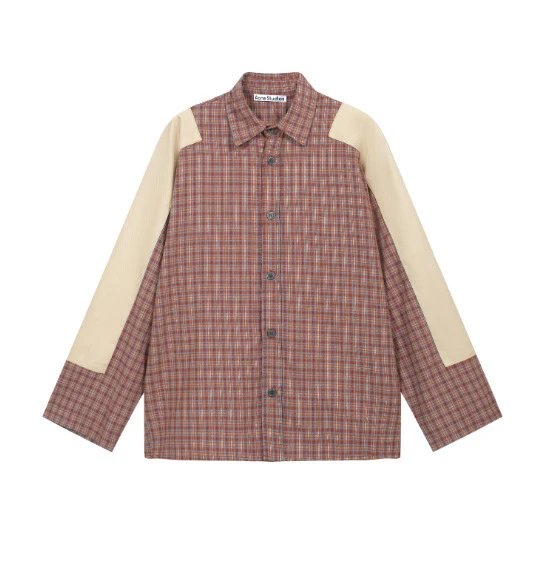 Acne Studios Hoodies & Sweatshirts Logo-print zip and crewneck — 3271 Apricot Plaid