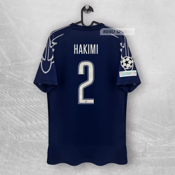 Paris Saint-Germain 2021-22 Champions League Third Kit Hakimi #2 Navy Jersey - 1