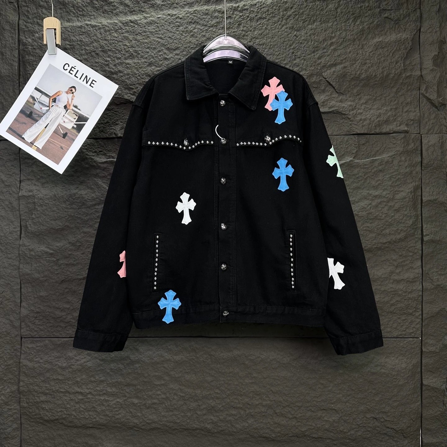Chrome Hearts Cross Patch Denim Jacket Black - 9