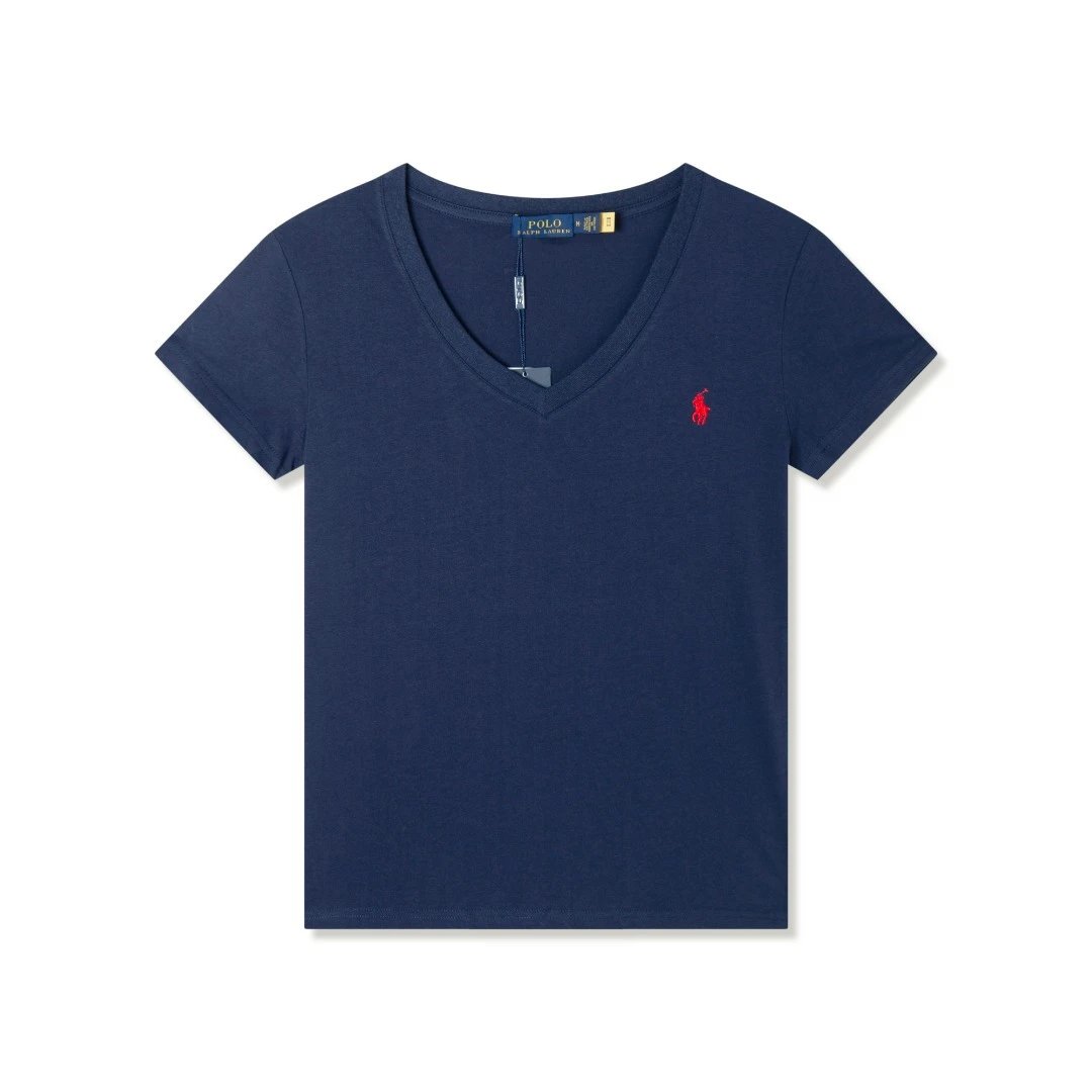 Polo Ralph Lauren V-Neck T-Shirt Navy - 6