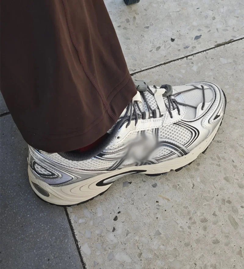 Design Silver Reflective Mesh Running Sneakers Running Shoes - 12