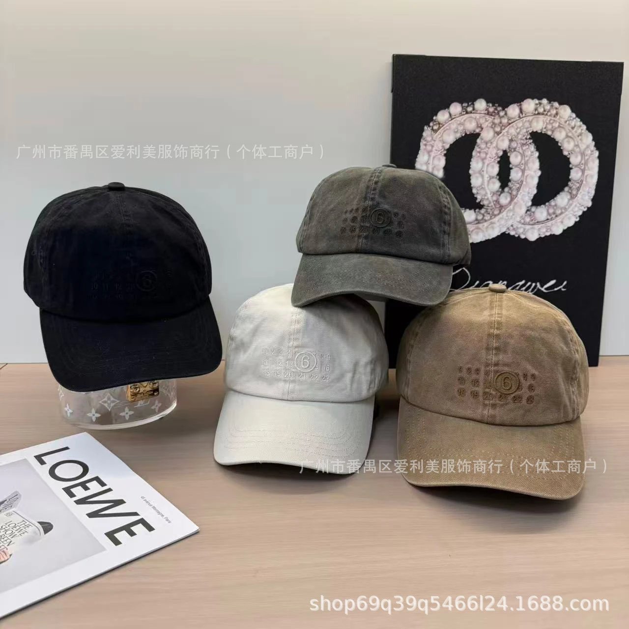 Design Baseball Cap Army Green Washed Cotton Cap - 3