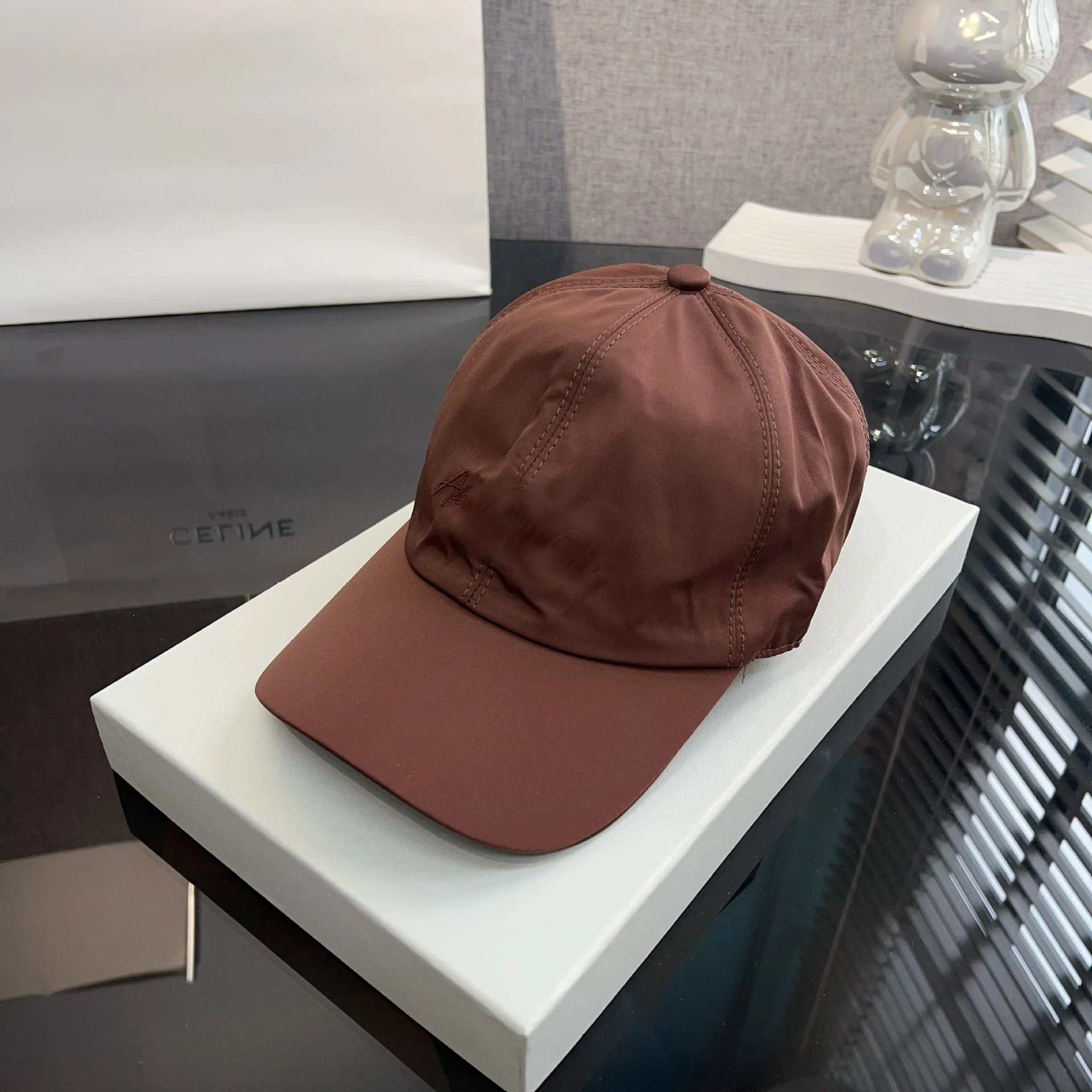 Celine White Logo-Embroidered Baseball Cap - 5