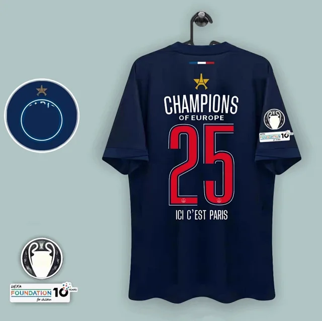 FC Barcelona Football Jerseys Player-name and number print with UEFA Champions League patches product detail image 3