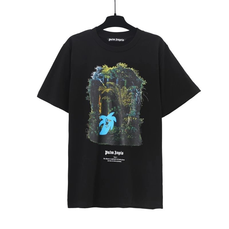 Palm Angels Logo Embroidered White T-Shirt - 8