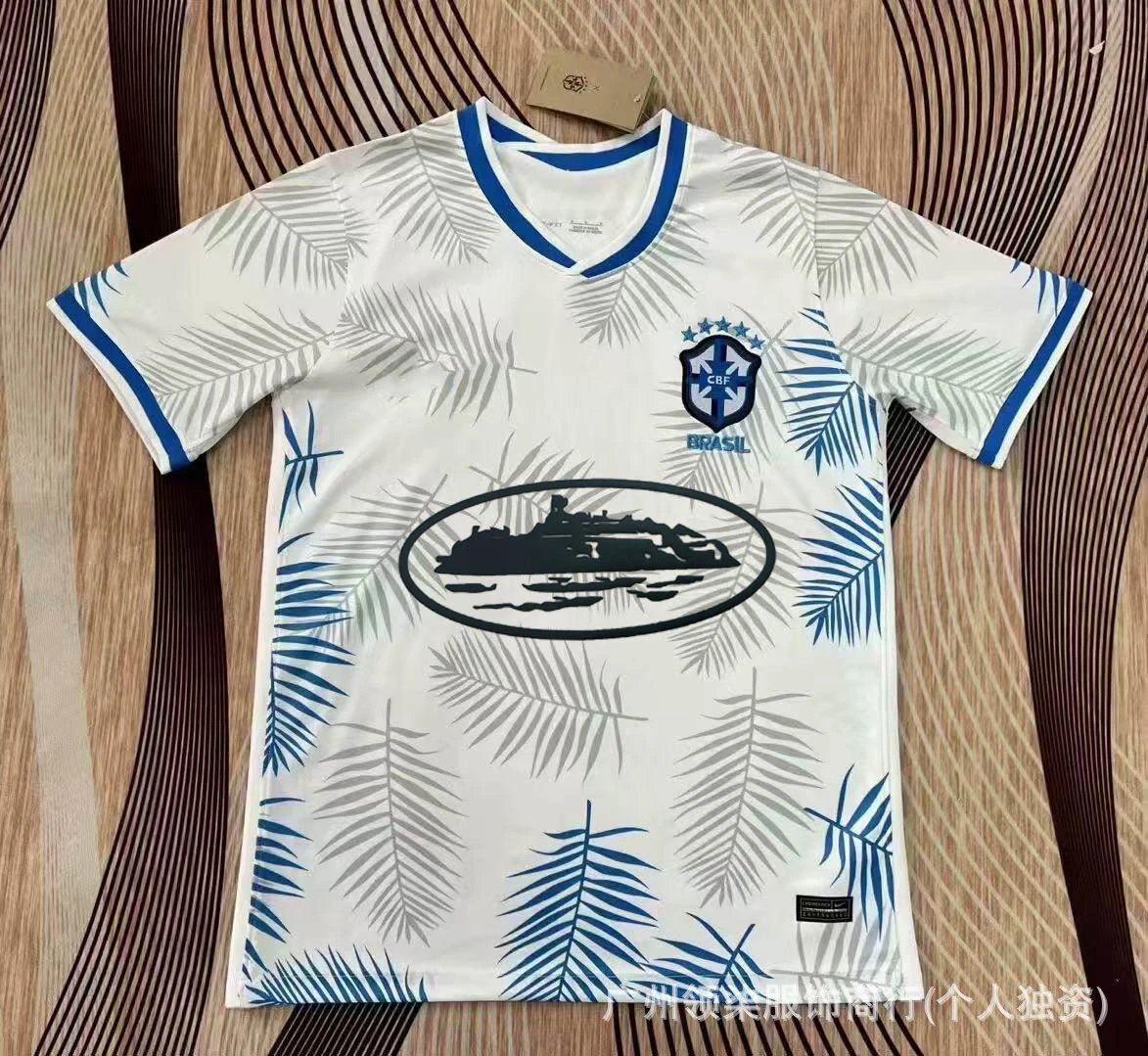 CBF Brazil National Team 2023 Away Jersey Blue Leopard Print Jersey - 8