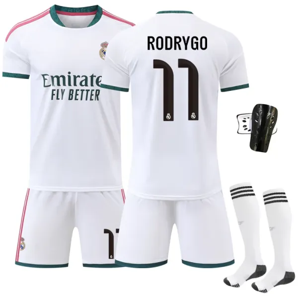 Real Madrid Rodrygo #11 Home Kit White Jersey Set - 1