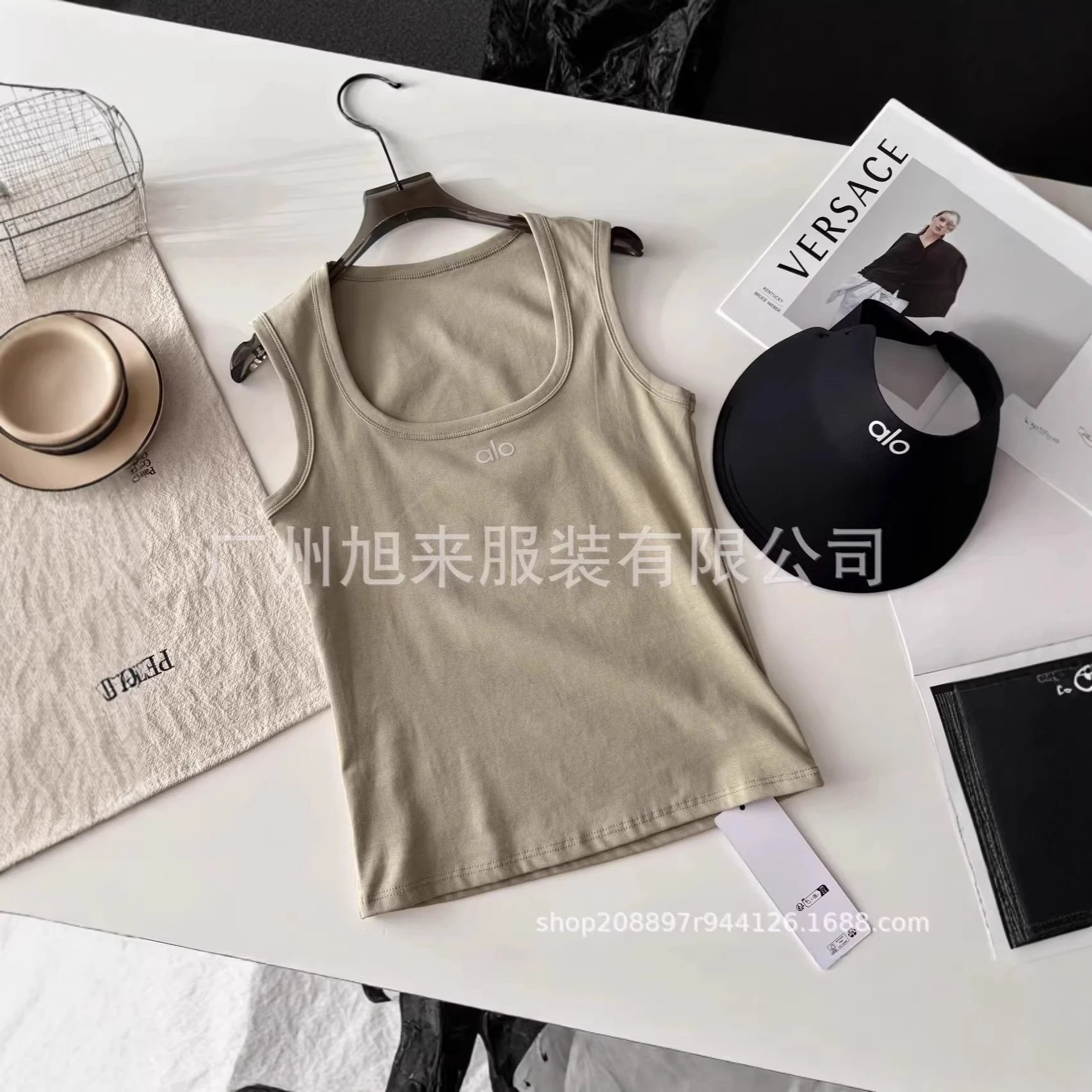 Alo Vests Logo Square-Neck Tank Top image 4