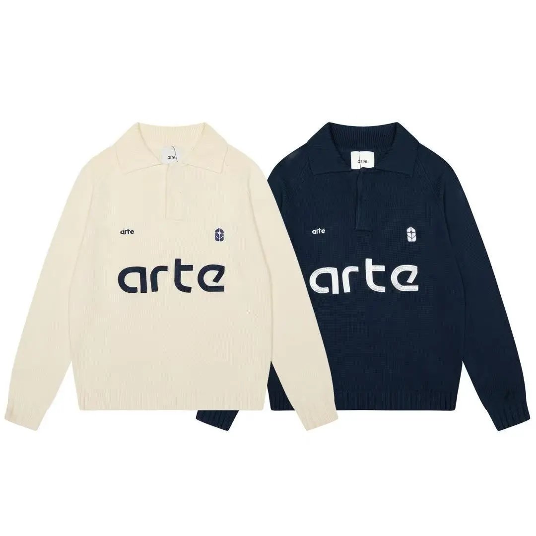 Arte Knit Polo Sweater Cream - 19