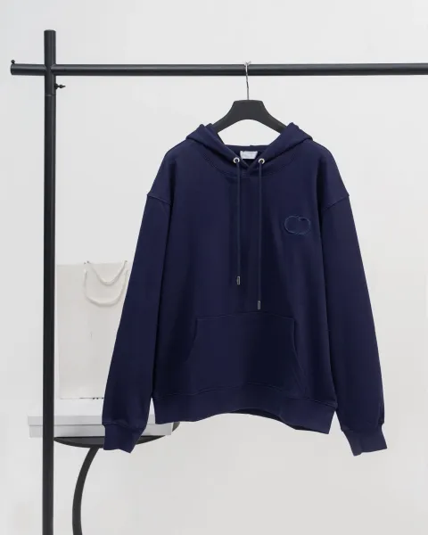 Celine Triomphe Hoodie Navy Blue Hoodie - 1