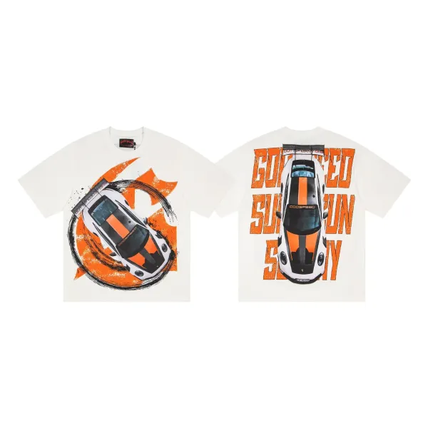 Godspeed Porsche GT3 RS Graphic Print White T-Shirt - 1