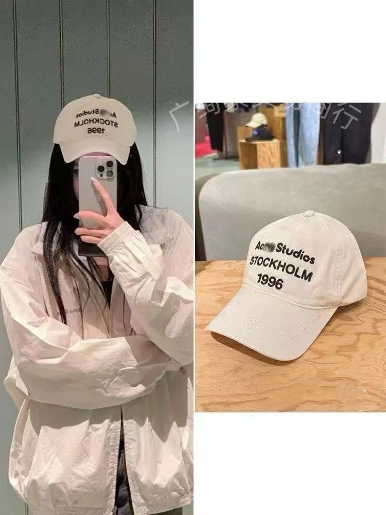 Acne Studios Stockholm 1996 Embroidered Baseball Cap Gray - 6