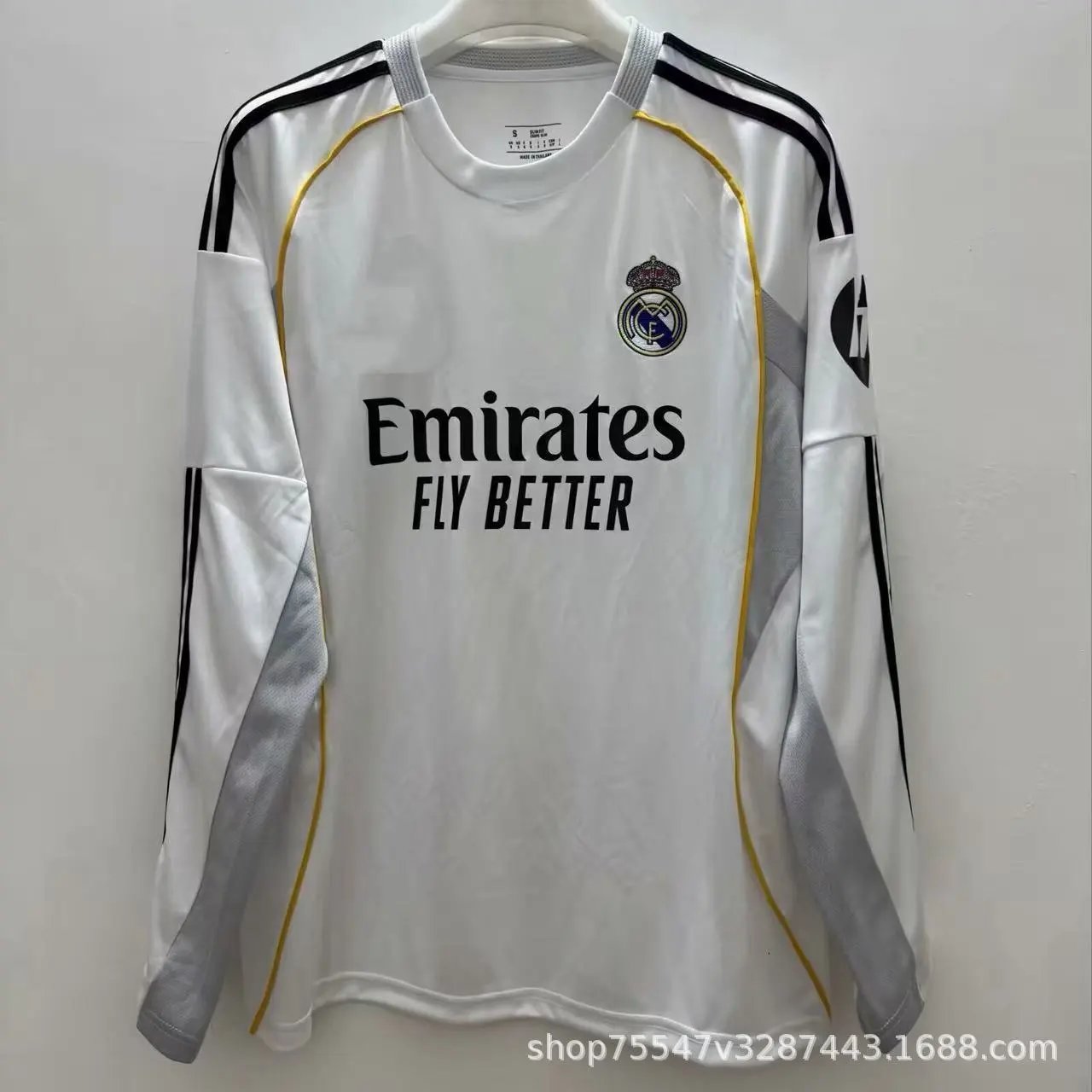 Real Madrid Training Jersey Navy with Emirates Sponsorship Long-Sleeve - 7