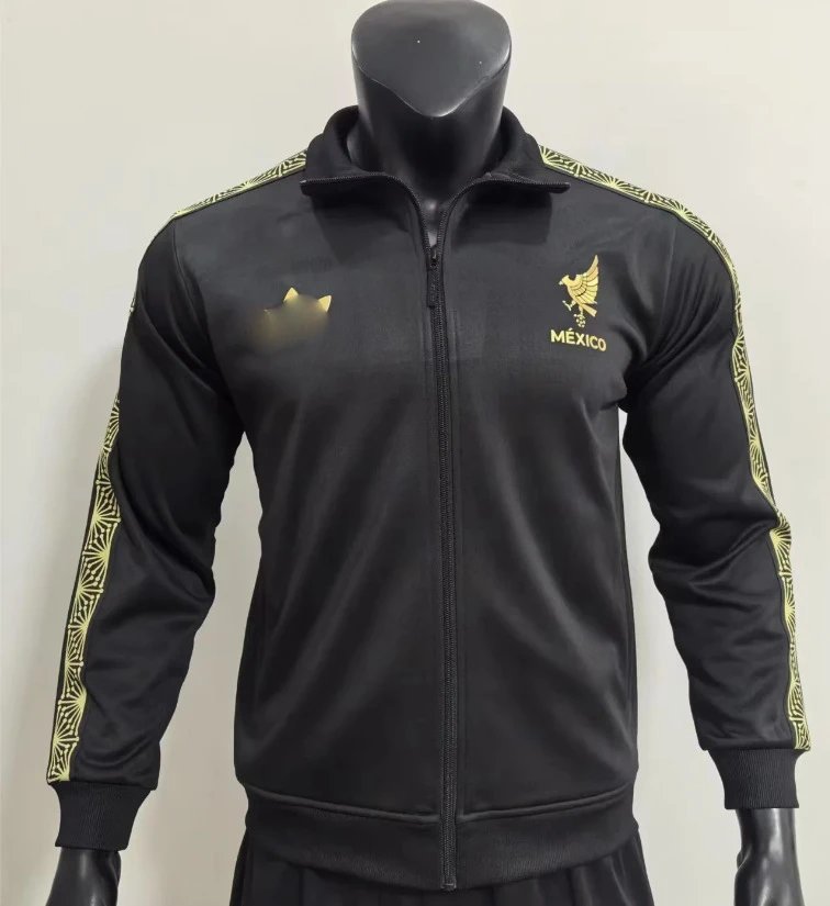 Design Mexico National Team Track Jacket Burgundy Gold Outerwear - 15