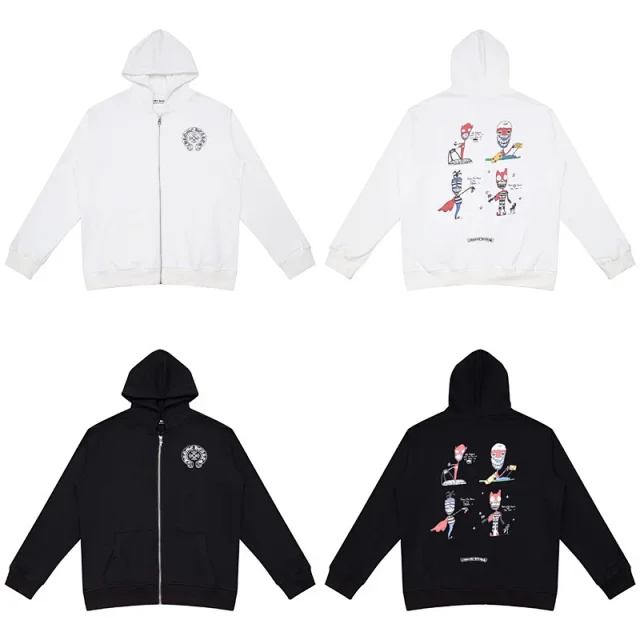 Chrome Hearts Hoodies & Sweatshirts Graphic Full-Zip Hooded Sweatshirt product detail image 10