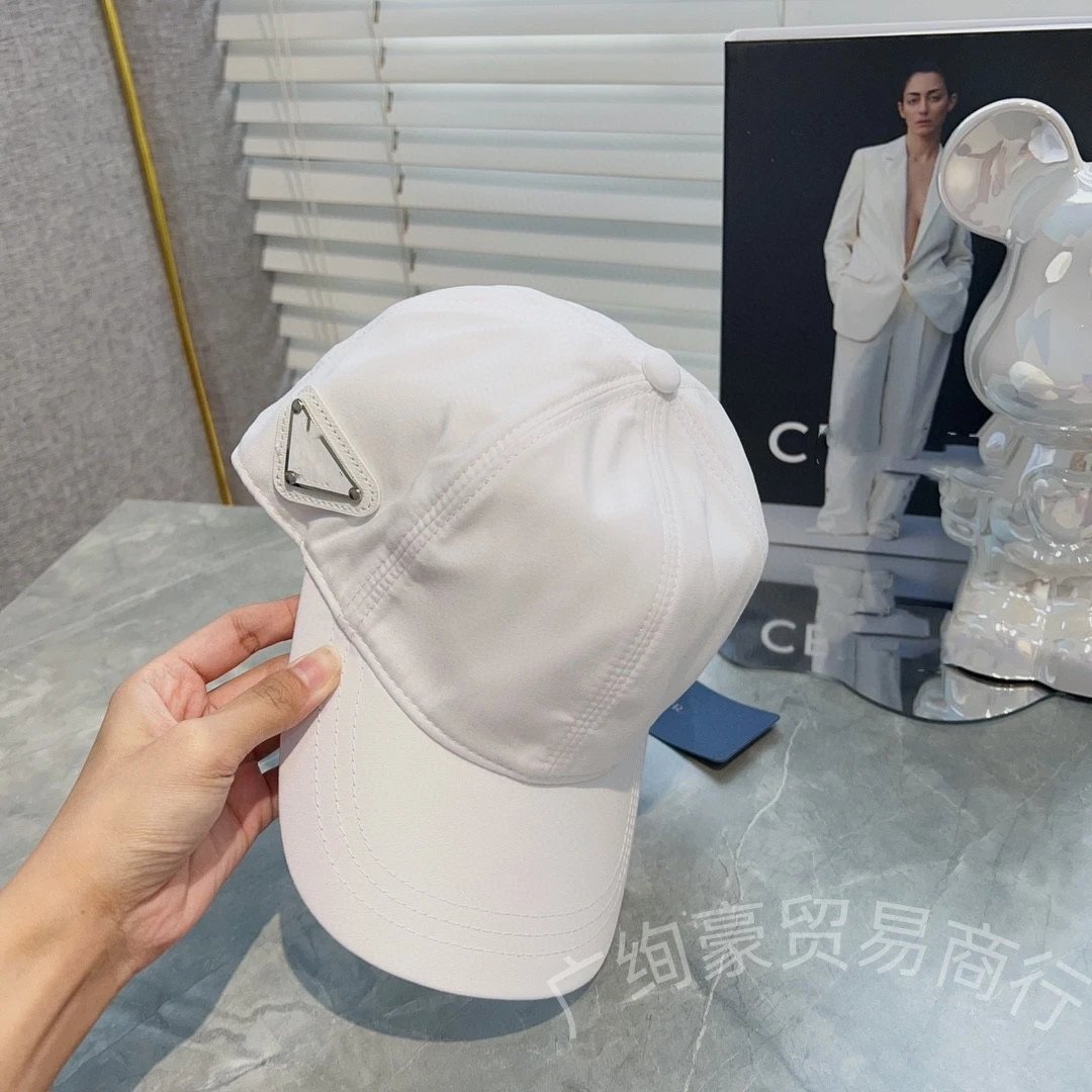 Prada Triangle Logo Baseball Cap Beige - 7