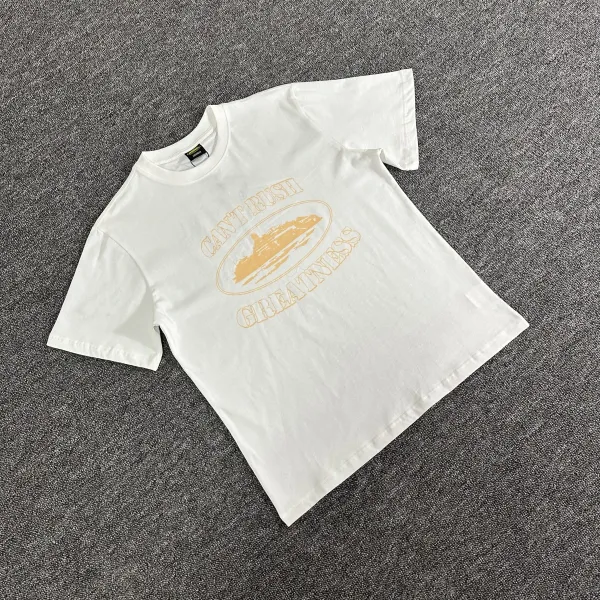 Design 'Can't Rush Greatness' Graphic Print White T-Shirt - 1