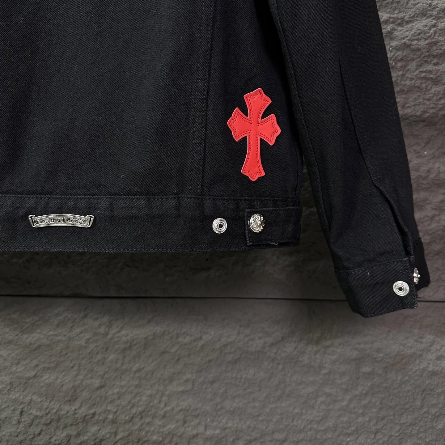 Chrome Hearts Cross Patch Denim Jacket Black - 8
